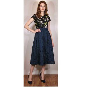 Erdem Shirley Floral Embroidered Lace & Jacquard Dress, Womens Size 4 US / 8 UK